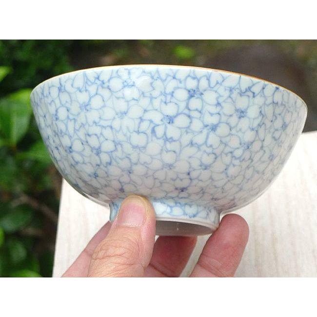 京焼 清水焼 染赤桜詰ご飯茶碗 紫峰 大 : 松韻堂 Yahoo!店 - 通販