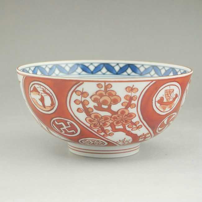京焼 清水焼 染赤四君子ご飯茶碗 賀峰 小 : 松韻堂 Yahoo!店 - 通販
