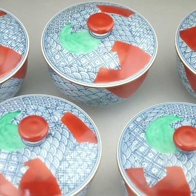 京焼 清水焼 色濃祥瑞蓋付汲出碗揃え 瑞古 : 松韻堂 Yahoo!店 - 通販