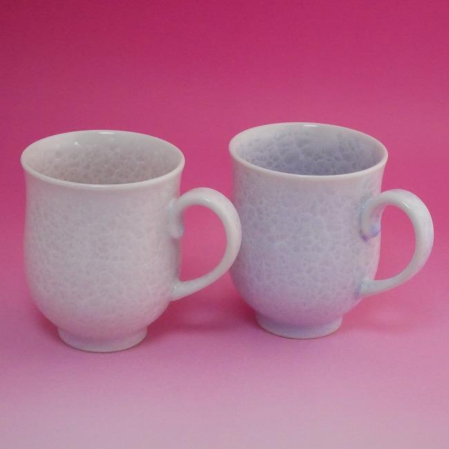 京焼 清水焼 花結晶ペアマグカップ 陶あん 紫・ピンク : 松韻堂 Yahoo