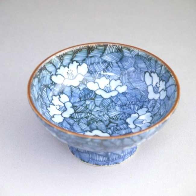 京焼 清水焼 染付椿詰盃 貴史 小 : 松韻堂 Yahoo!店 - 通販 - Yahoo