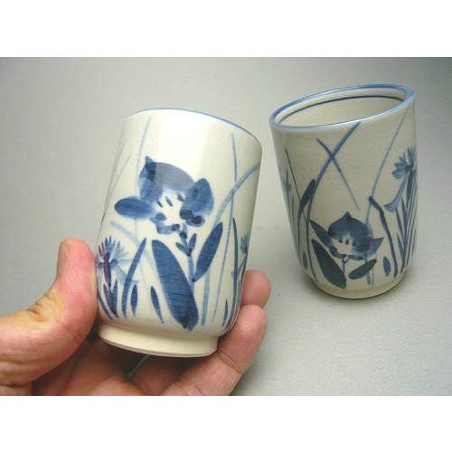 京焼 清水焼 仁清秋草夫婦湯呑＆夫婦茶碗セット : 松韻堂 Yahoo!店