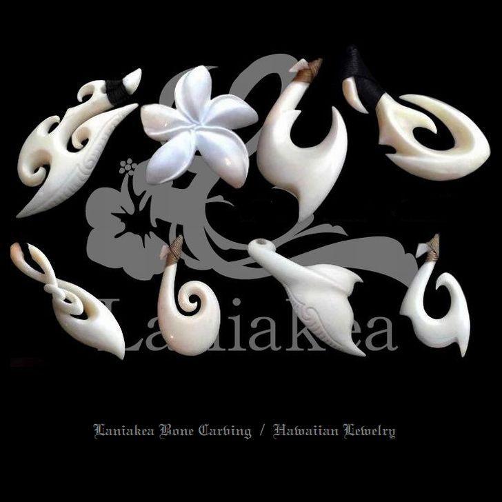 ハワイアンジュエリー ボーンカービング ブラック フィッシュフック