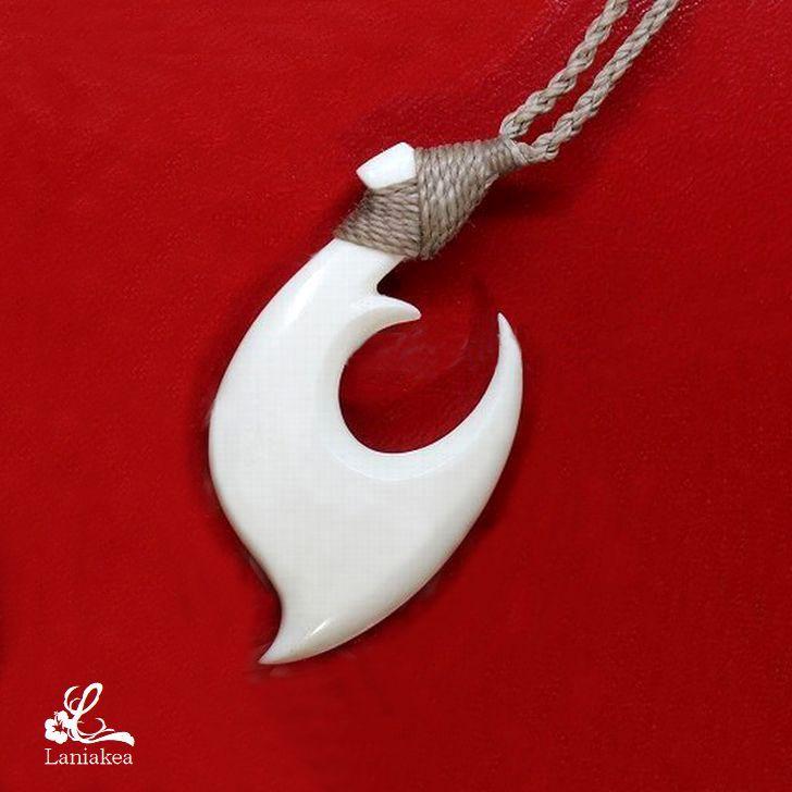 ハワイアンジュエリー ボーンカービング ネックレス Laniakea