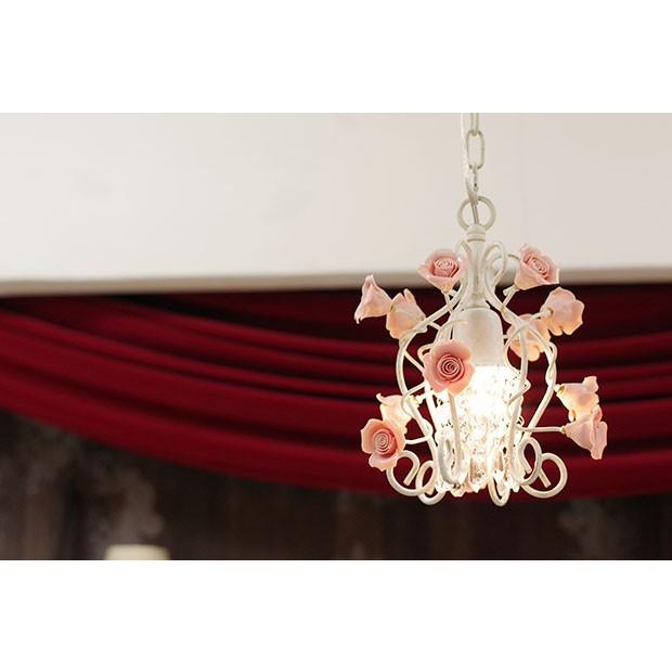 照明器具 ペンダントライト 1灯 アンティーク シャンデリア バラ