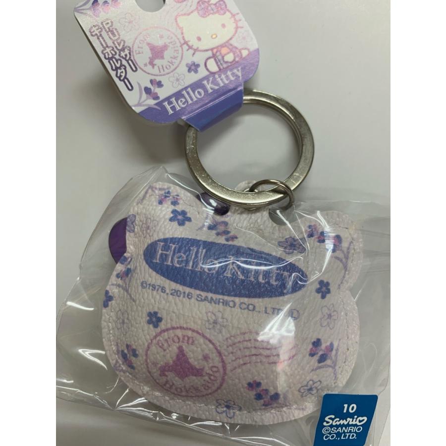 ご当地キティ 北海道限定ぷっくり ラベンダーキティ PUレザー