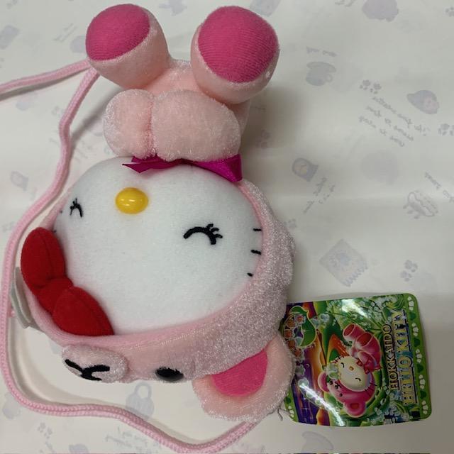 ご当地キティ 北海道限定 すずらんベアキティ 眠りぬいぐるみ がま口