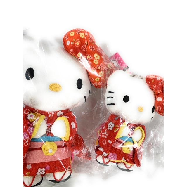 ご当地キティぬいぐるみ　和服マスコット ハローキティ BIGリボン 和服着物KIMONOキティ ぬいぐるみマスコット