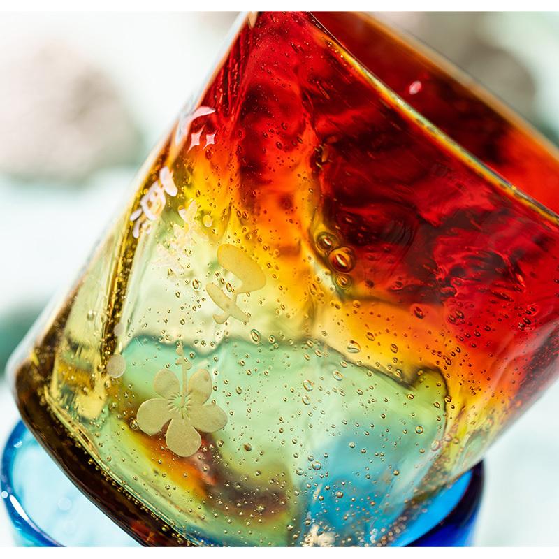 名入れ 琉球ガラス 美海ロックグラス 両親 記念日 結婚祝い 名前入り