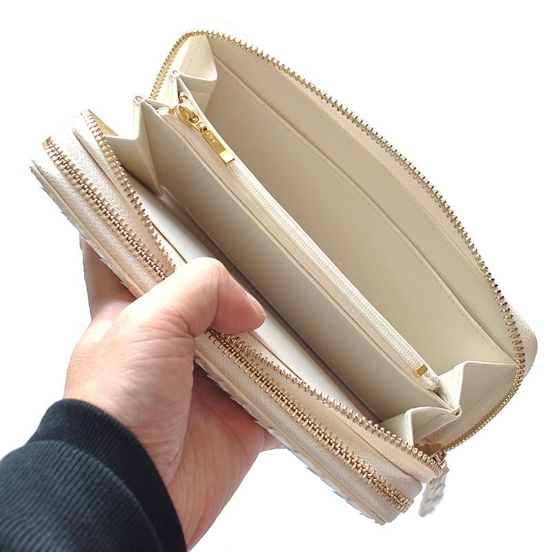 長財布 メンズ 錦蛇 ニシキヘビ 財布 ダブルファスナー ラウンド
