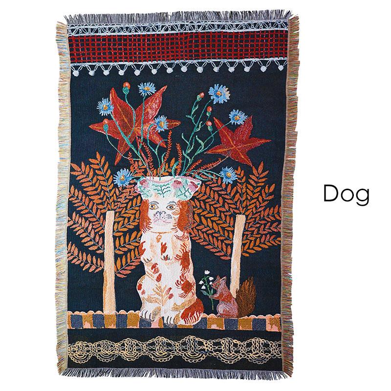 ナタリーレテ ラグ アニマル デザイン タペストリーラグ マルチカバー