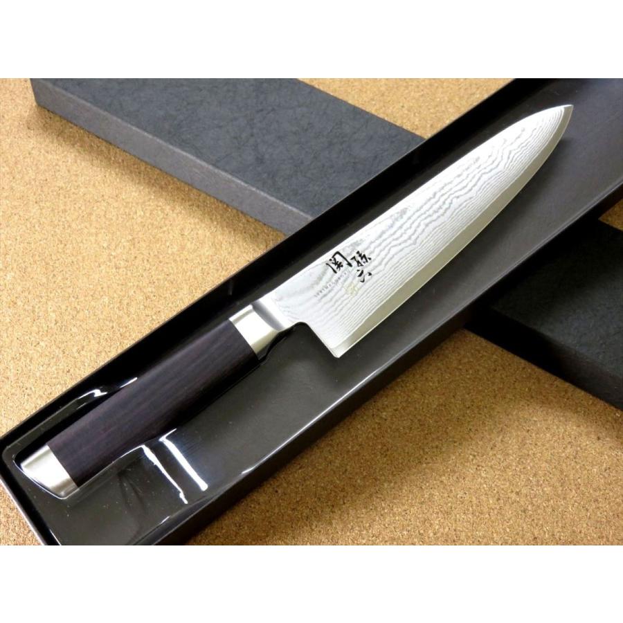 関孫六 包丁 牛刀 18cm (180mm) 関の刃物 貝印 ダマスカス 33層