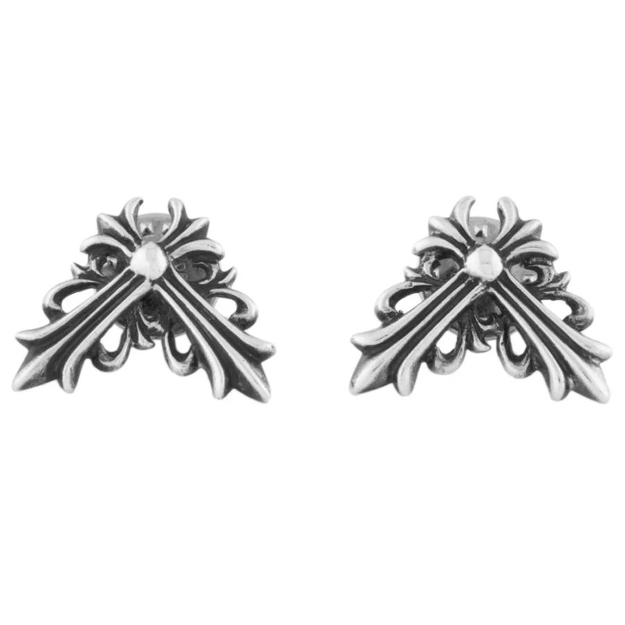 CHROME HEARTS LAPEL PIN SET FLORAL CROSS クロムハーツ ピン