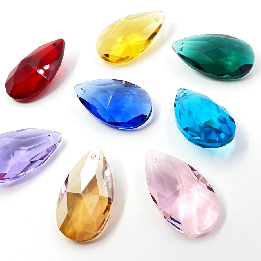しずく型 38mm カラフル 8色セット クリスタルガラス シャンデリア
