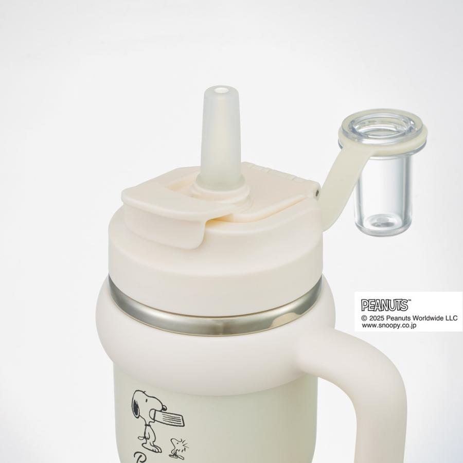 スケーター ハンドル付 タンブラー 570ml ストロー ステンレス ボトル