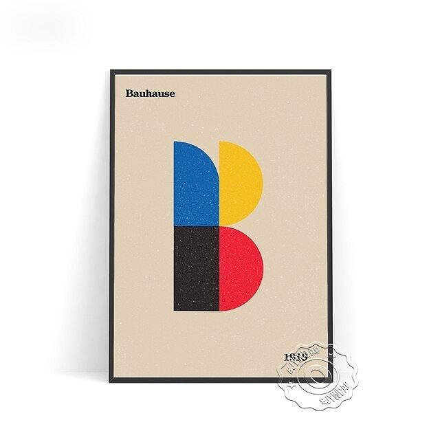 額付 アートポスター アートフレーム 抽象画ポスターバウハウス