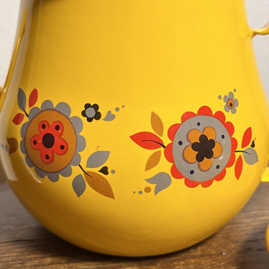 ヴィンテージ 昭和レトロ 花柄 DECORA WARE デコラウェア ホーロー