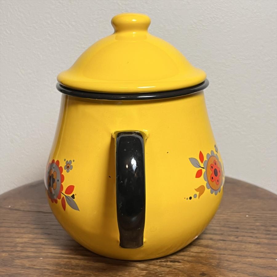 ヴィンテージ 昭和レトロ 花柄 DECORA WARE デコラウェア ホーロー