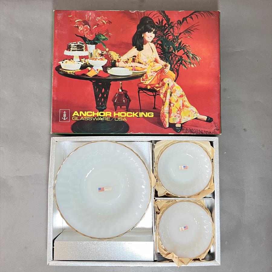 FIRE KING ヴィンテージ ANCHOR HOCKING アンカーホッキング ホワイト