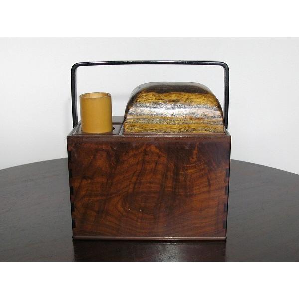 レトロ アンティーク 時代もの 桑製 小引出付 煙草盆 嗜好品 喫煙道具