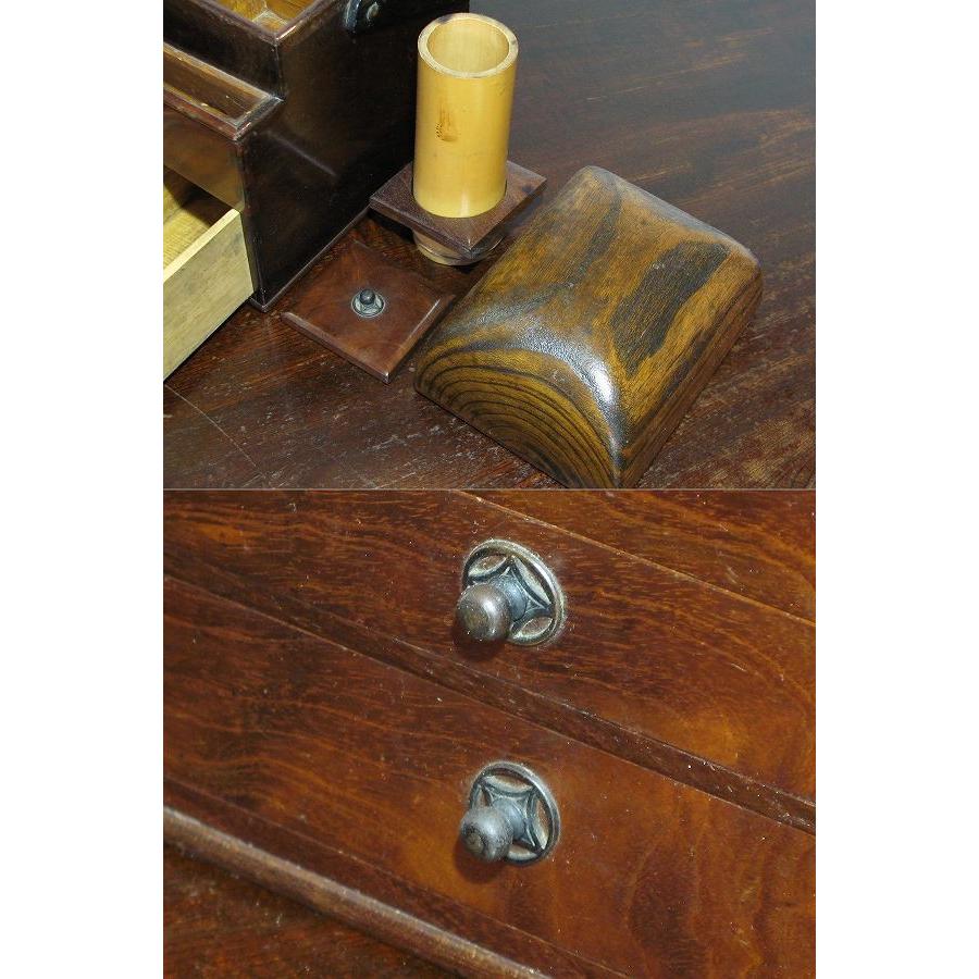 レトロ アンティーク 時代もの 桑製 小引出付 煙草盆 嗜好品 喫煙道具