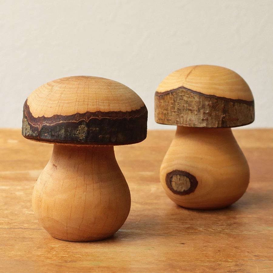 ドイツ製 オブジェ 木製 キノコ 北欧 置物 玄関 インテリア おしゃれ