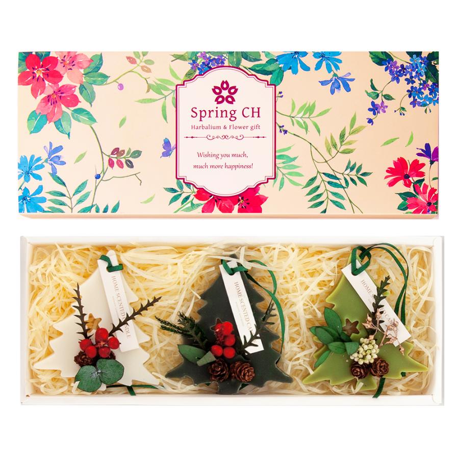 クリスマス 2025 アロマ ワックスサシェ ツリー型 3個セット 完成品