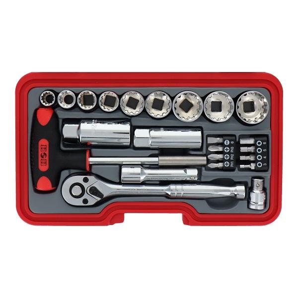 H＆H ソケットレンチセット 9.5mm 3/8 23pcs 工具セット ツールセット