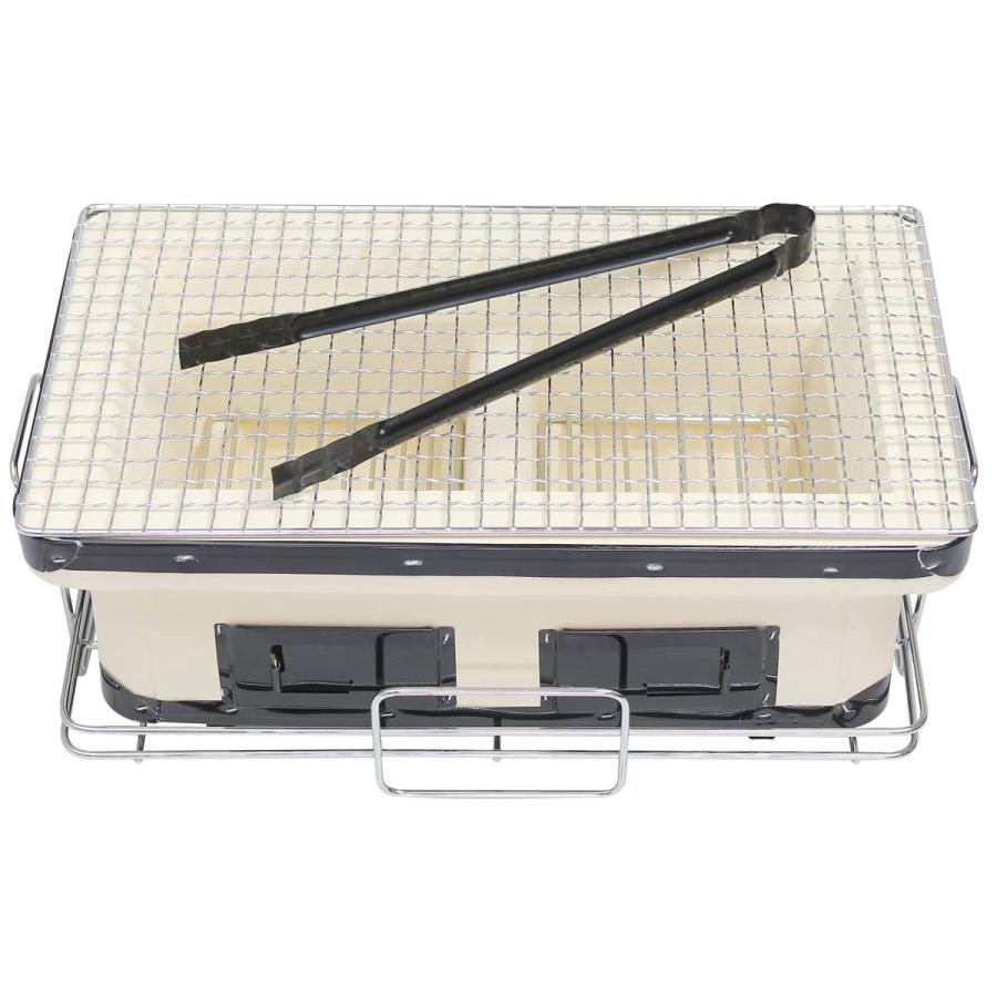 Field to Summit 本格 珪藻土 角型七輪 OF7RK 網付 角アミ・火箸・敷台