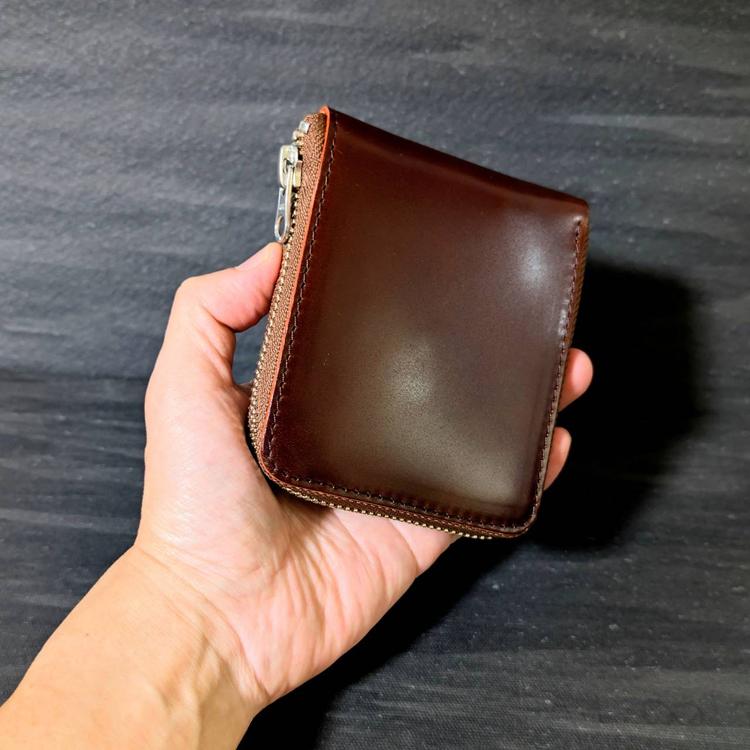 正規品 日本製 新喜皮革 コードバン レザー ラウンドジップ ウォレット