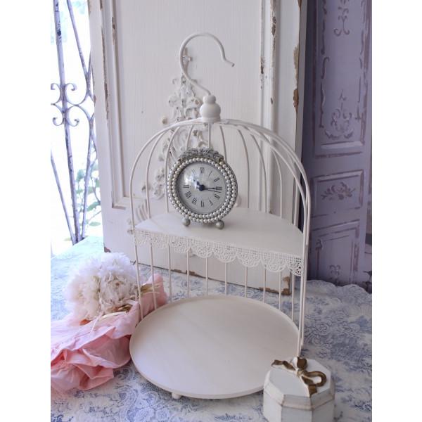 ディスプレイ ラック 2段 ディスプレイスタンド アイアン ホワイト 2