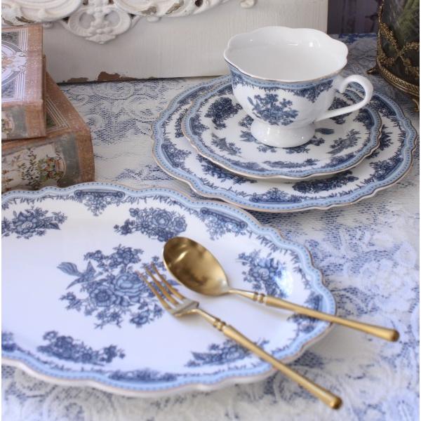 オーバルプレート トワルドジュイ フルール 洋食器 ケーキ皿 楕円 皿