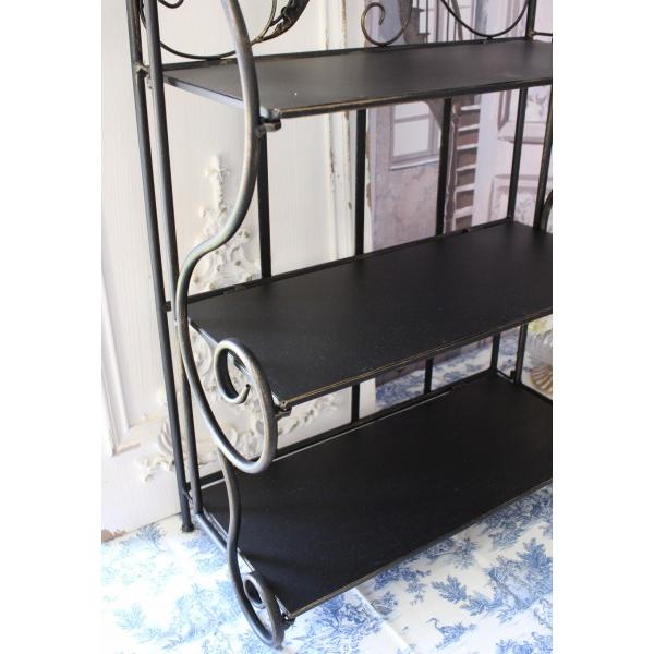 アイアン製 3段 シェルフ アンティーク調 アイアンラック おしゃれ