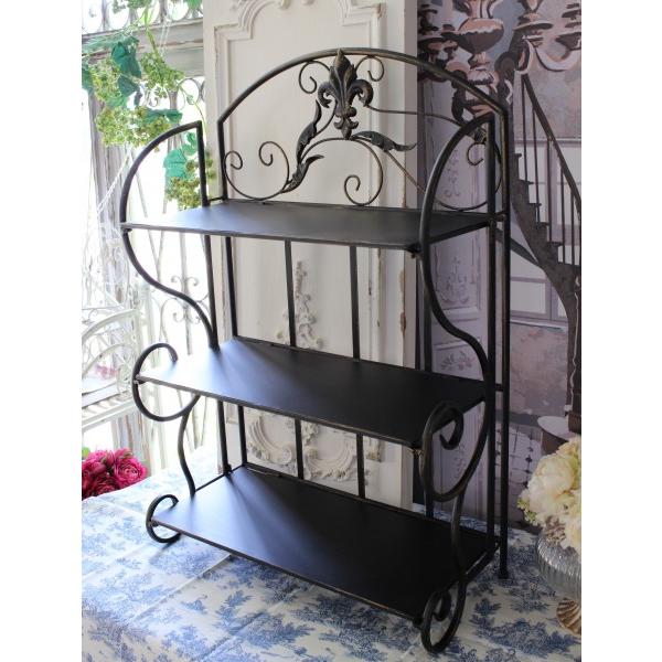 アイアン製 3段 シェルフ アンティーク調 アイアンラック おしゃれ