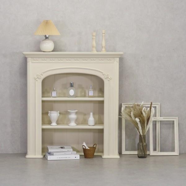 マントルピース 白家具 飾り棚 シェルフ コンソール 洋風 ヨーロピアン