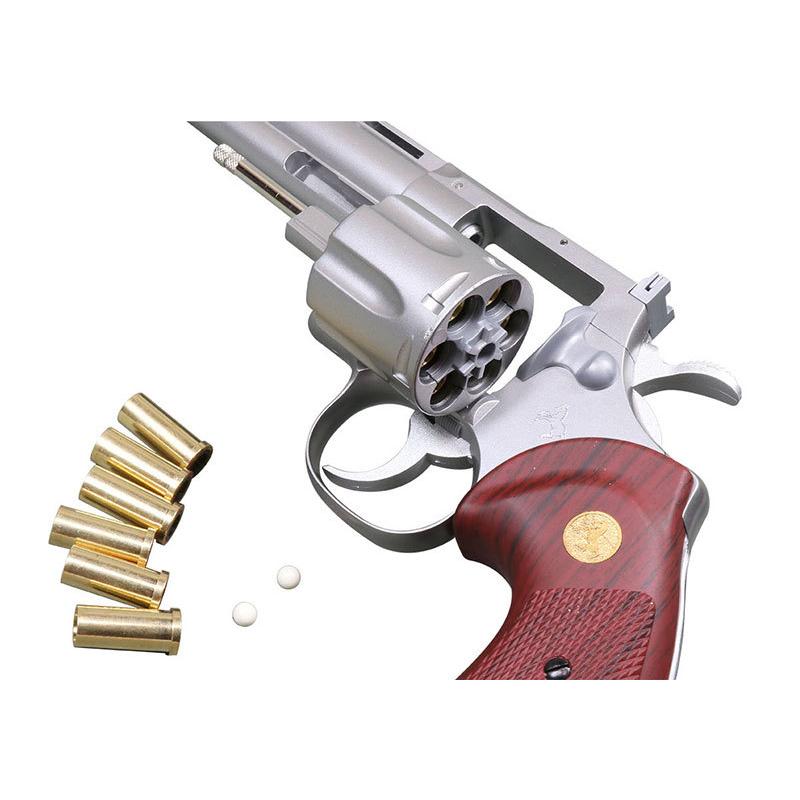 クラウンモデル コルト パイソン 6インチ シルバー 18才以上用ガス