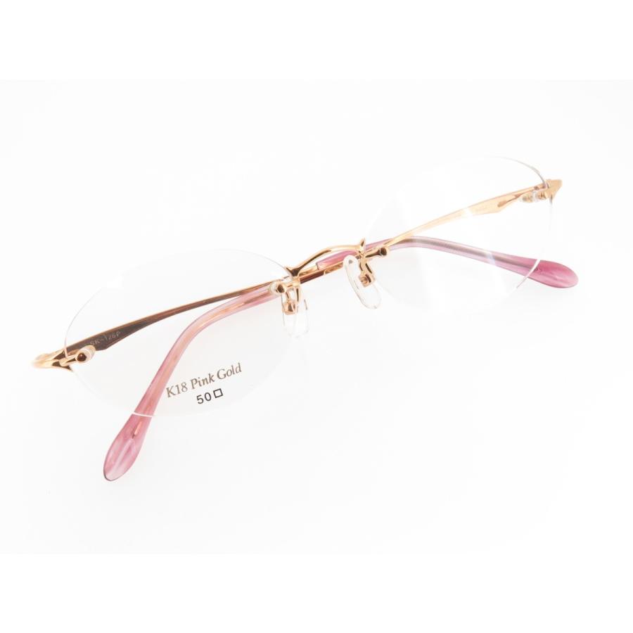 金無垢 K18PG ピンクゴールド レディース 縁なし SK128P : メガネSHOP