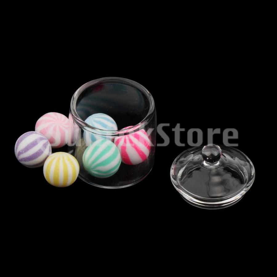 ミニチュアキャンディー瓶ドールハウスカラフルな甘いでクリアガラス