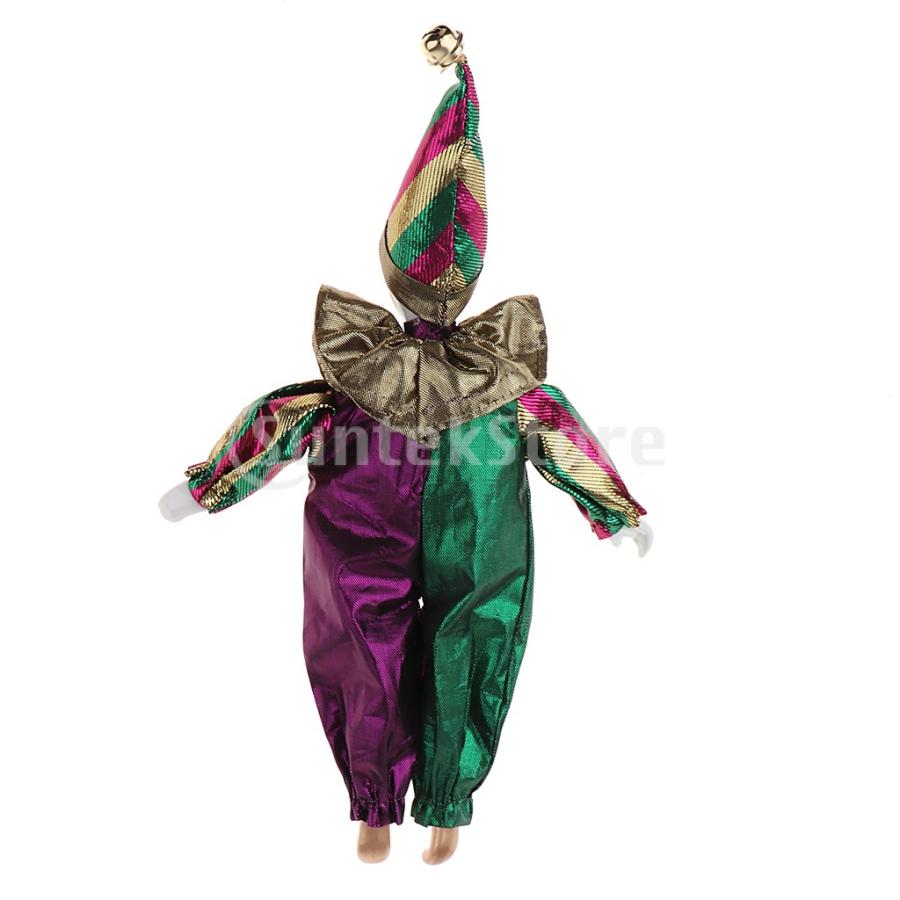 22cmの磁器ピエロ人形 マルディグラ ハロウィンパーティー装飾 贈り物