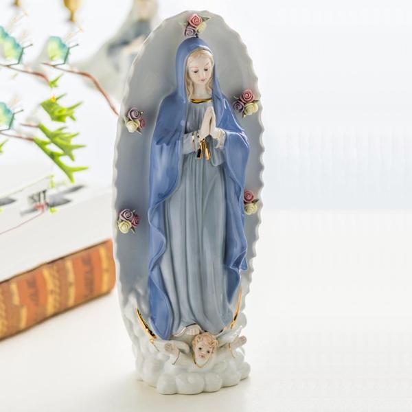 イエスキリスト像彫刻聖母マリア小像置物クリスチャンカトリック聖地