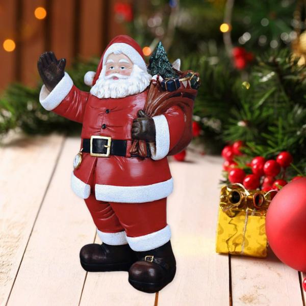 1PCサンタクロース置物レ新年クリスマス工芸品かわいいギフトミニ