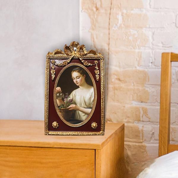 ヴィンテージ額縁 アンティーク 卓上と壁掛け 樹脂 華やかな写真