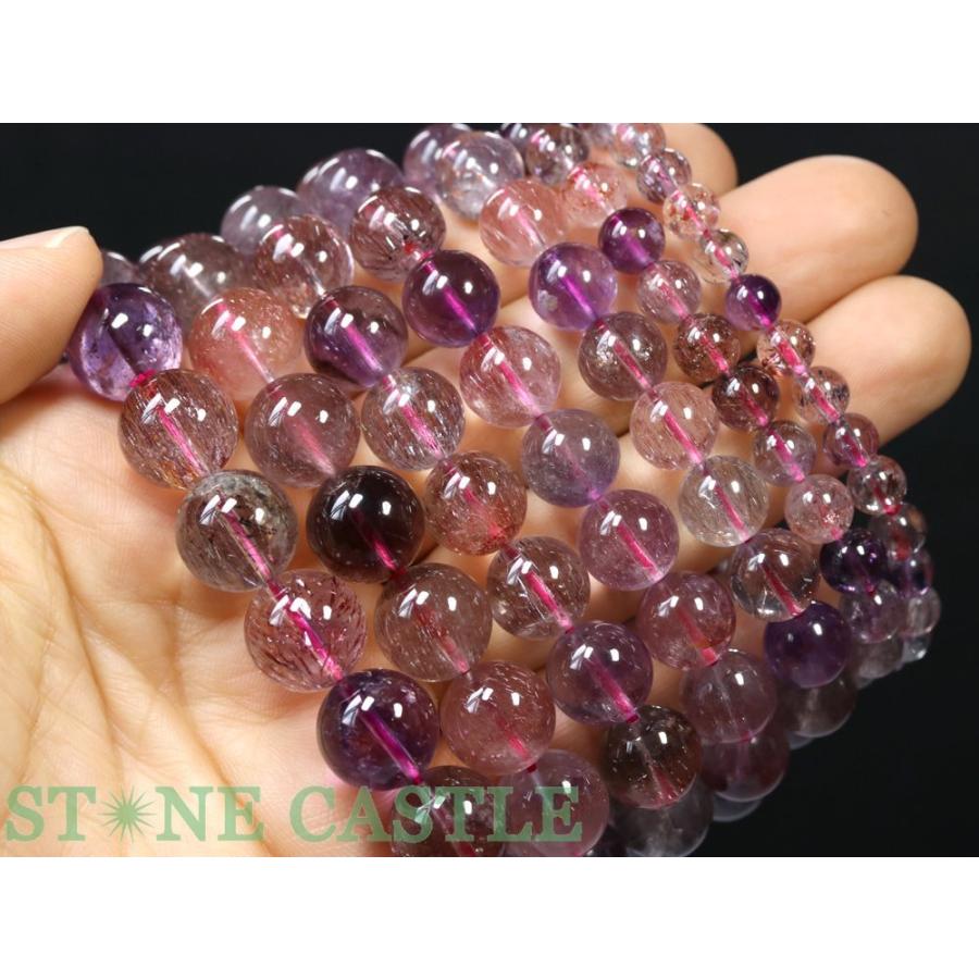 石流通センター 高品質 天然石 ブレスレット スーパーセブン (5A) (約