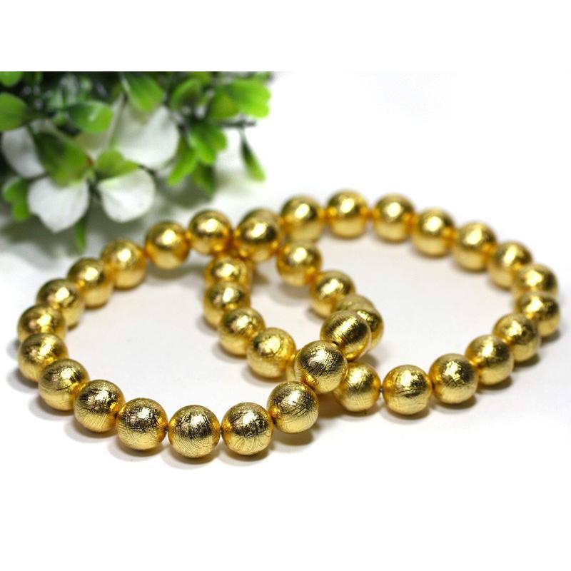 石流通センター 高品質 ブレスレット ギベオン隕石(ゴールデン) (約10