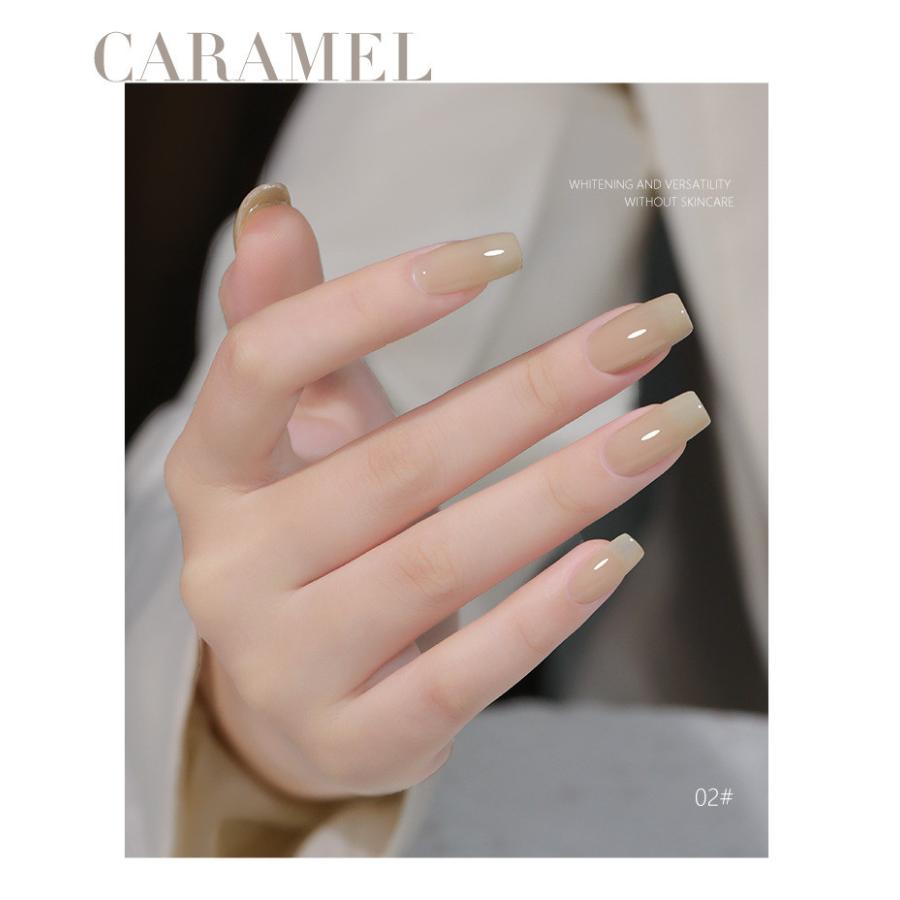 ジェルネイル カラージェル 15ml 大容量 6色 ネイル キャラメル