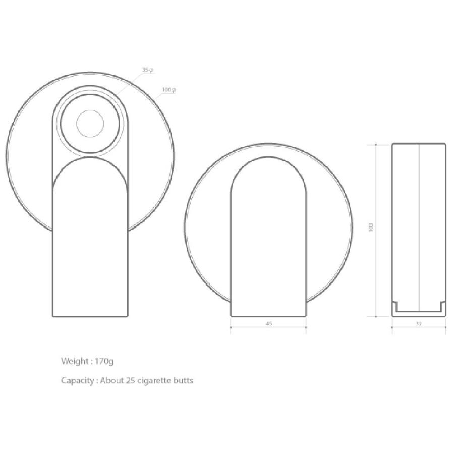 ABITAX(アビタックス) 1311 Table Ashtrayアビタックス テーブル
