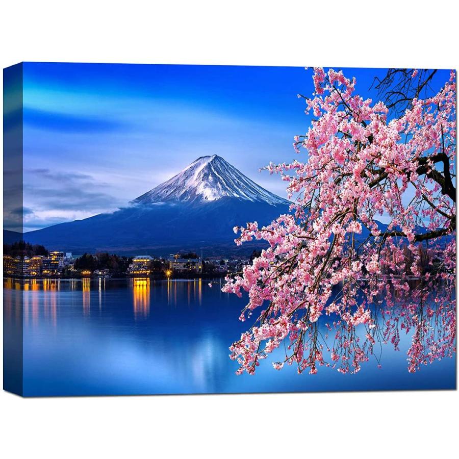富士山 桜 木枠 壁掛け キャンバス 絵画 新品 現代アート 絵