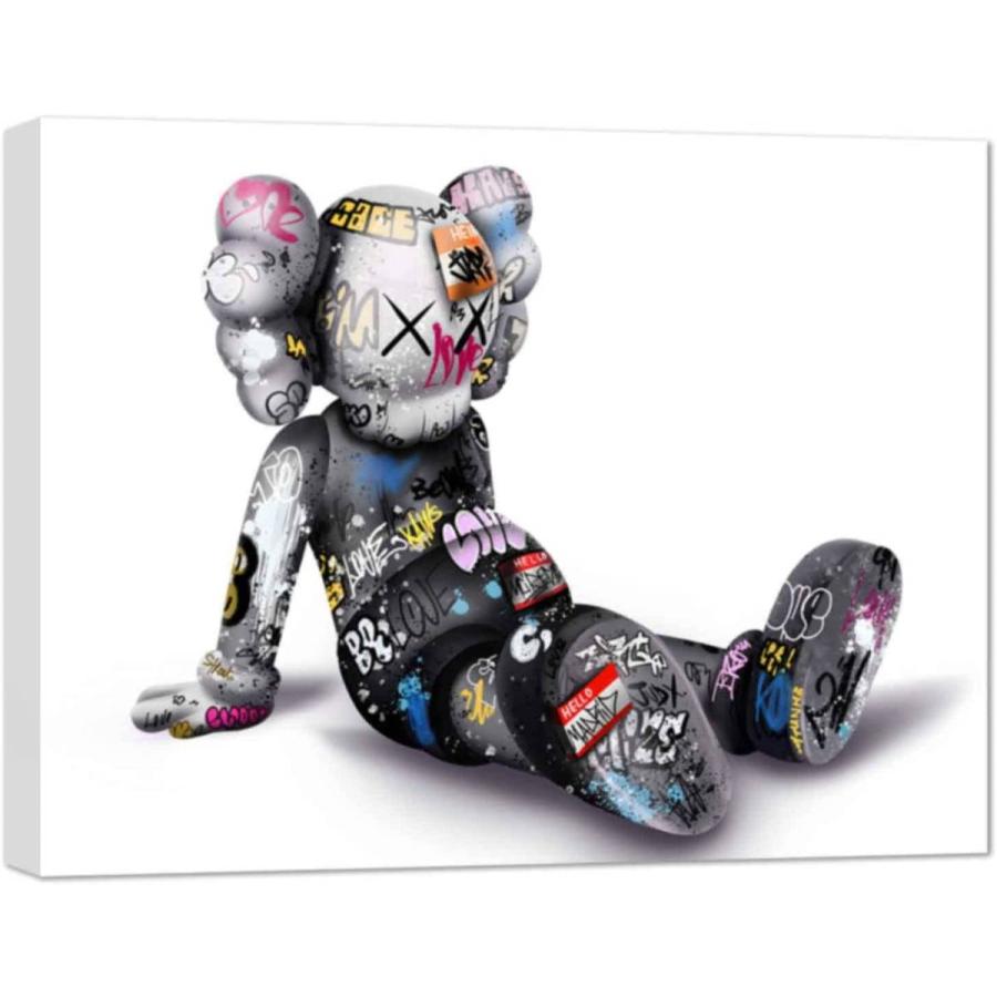 カウズ KAWS 現代アート 新品 キャンバス 木枠 アートパネル 壁掛け
