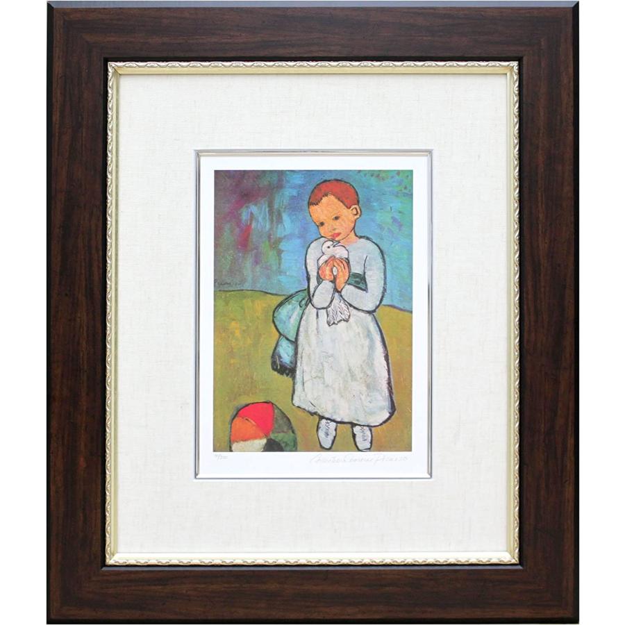 奇跡の存在 入手困難 パブロ ピカソ 鳩と少女 作品証明書 壁掛け 額