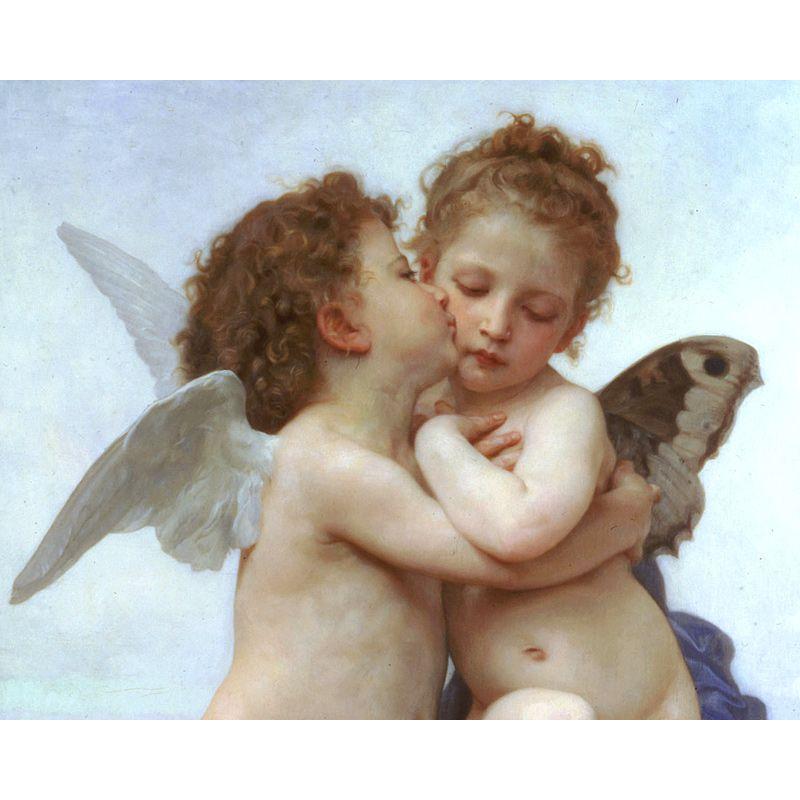 世界の名画 ブクロー ファーストキス ジクレーキャンバス複製画 豪華